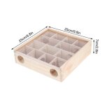 Jouet pour hamster - mxzzand - labyrinthe en bois naturel - interactif - 16 trous dentre - 13 compartiments ...