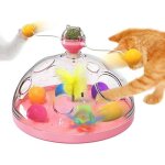 Jouet interactif - zgeer - b�ton rotatif - rose bonbon - pvc - pour chat