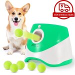 Jouet lanceur de balles automatique pour animaux de compagnie lanceur de tennis dispositif de lancer ...