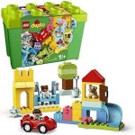 Jouet - lego - duplo la bote de briques deluxe - 85 briques colores -  monter soi - mme