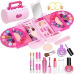 Jouets de maquillage - zgeer - es - 61 - coffret cadeau portable - couleur rose - pour filles 4 - 6 ans ...