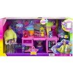 Coffret barbie centre de coiffure + 45 accessoires + 1 chien + 1 poupe mannequin coiffeuse - set mtier ...