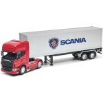 Jouet miniature - htc - scania v8 r730 - m�tal et plastique - blanc et rouge