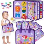 Jouet montessori pour 3 4 5 6ans busy board montessori sirne 5 couches planche pour fille pour enfant ...