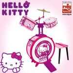 Jouet musical - hello kitty - batterie et tabouret rose - 3 elments avec siege