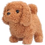 Chien interactif en peluche - salutuya - 18x15x13 cm - doux et confortable - fonctionne avec piles aa ...