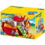 Jouet - playmobil - arche de no transportable - 2 personnages - bateau - animaux
