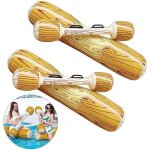 Jouet de radeau - flotteur de piscine gonflable - jeux deau bateau - jaune - cylindrique - adulte
