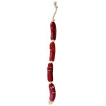 Jouet snack pour chien - trixie - cha�ne 4 saucisses - marron - petit - saucisses sur une corde - ext�rieur ...
