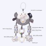 Jouet suspendu pour poussette jouet hochet suspendu noir et blanc jouets en peluche doux avec puericulture ...