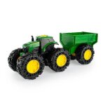 Jouet - tracteur avec wagon - enfant - vert - a partir de 3 ans - maxi roues en caoutchouc Jouet - tracteur avec wagon - enfant - vert - a partir de 3 ans - maxi roues en caoutchouc