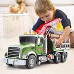 Jouet - zgeer - grue de camion en bois - 1 camion  friction - 6 coffres - garon 3 ans et plus