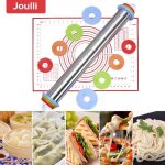 Rouleau  ptisserie - joulli - rglable en acier inoxydable - 4 anneaux dpaisseur - idal pour ptisseries ...