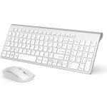 Joyaccess clavier souris sans fil 24ghz compacte clavier fil sans portable silencieux 2400 dpi ergonomique ...