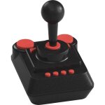 Joystick - retro games - the c64 - usb 2. 0 - filaire - noir et rouge