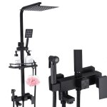 Jullybathevy colonne de douche - ensemble de robinet de douche - robinet mitigeur - de baignoire 4 voies ...