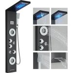 Jullybathevy colonne de douche - panneau de douche hydromassages - 5 jets systme de douche - multifonctionnel ...