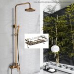 Jullybathevy colonne de douche rtro - robinet mitigeur - hauteur rglable - avec douchette  main - ...