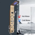 Jullybathevy panneau colonne de douche hydromassages - panneau de douche multifonctionnel - 6 grandes ...