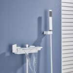 Jullybathevy robinet de baignoire cascade - mitigeur robinet - robinet de salle de bain - blanche