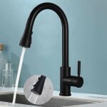 Robinet de cuisine avec douchette extensible - robinet mitigeur cuisine - rotatif  360 - 3 modes de ...