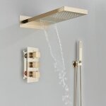 Jullybathevy robinet de douche cascade - mitigeurs thermostatiques - ensemble de douche thermostatique ...