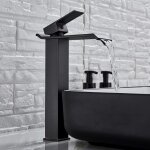 Jullybathevy robinet de lavabo cascade - robinet salle de bain - robinet mitigeur - haut cascade de mitigeur ...