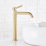 Jullybathevy robinet de lavabo - robinet de salle de bain - mitigeur robinet - or bross