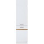Junona colonne de cuisine 2 portes ouverture gauche - l 50 x h 196 x p 46 cm - blanc brillant