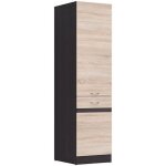Junona colonne de cuisine 2 portes ouverture gauche - l 50 x h 196 x p 46 cm - ch�ne sonoma