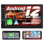 Autoradio 1 din 2 din universel 2go + 32go android 12 avec 7 cran tactile carplay android auto fm rds ...