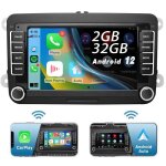 Junsun autoradio android 13 pour golf 5 6 vw passat polo seat skoda 7cran tactile carplay android auto ...