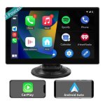 Junsun gps voiture carplay sans fil portable 9 ips cran tactile radio casque bluetooth lecteur multimdia ...