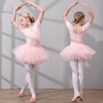 Jupe de ballet - vitata - rose - 95% coton - lastique - pour filles