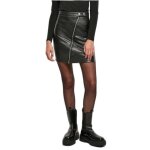 Jupe courte en cuir synth�tique femme urban classics biker gt - noir 5xl