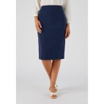 Damart - jupe droite stretch - marine