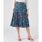 Damart - jupe voile imprim� - vert fleuri