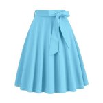 Jupe femme plissée patineuse taille haute elastique jupe midi evasée avec ceinture couleur unie confortable ... Jupe femme plissée patineuse taille haute elastique jupe midi evasée avec ceinture couleur unie confortable ...