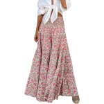 Jupe longue - boho - imprim floral multicolore - taille haute - femme - 100% polyester