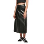 Jupe mi - longue cuir synthtique femme urban classics - noir - xl