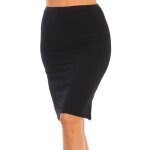 Jupe midi intrieur q - en300 femme - le noir