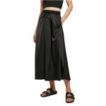 Jupe midi en satin - urban classics - noir - large et fluide - ceinture élastique - poches latérales Jupe midi en satin - urban classics - noir - large et fluide - ceinture élastique - poches latérales