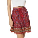 Jupe mini vintage embellie superdry - paisley red aop - xs femme