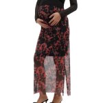 Jupe noire / rouge femme mamalicious lella