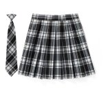 Jupe plissée taille haute style universitaire pour femme - style 7 - vert Jupe plissée taille haute style universitaire pour femme - style 7 - vert
