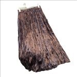 Jupe plisse - vitata - grande taille - velours - mi - longue - kaki