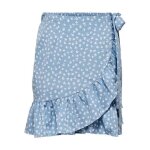 Jupe portefeuille femme only onlolivia wrap - bleu - taille m - devant enveloppant - au - dessus du genou ...