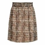 Jupe taille lastique imprime marron femme vila