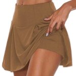 Jupe tennis femme 2 en 1 jupe short de sport golf courte jupes shorts extensible et respirante fitness ...