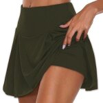 Jupe tennis femme 2 en 1 jupe short de sport golf courte jupes shorts extensible et respirante fitness ...